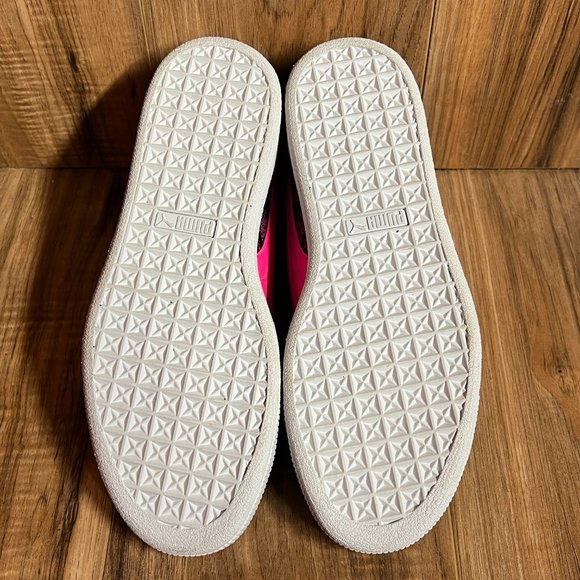 Puma Easter Basket Mens Skateboard Shoes Black Pink Rare Leather 345568 Size 12 - Picture 7 of 8